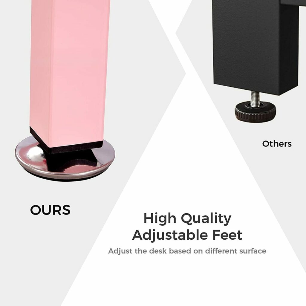 GAMING DESK L152 60 Pink Shaped L Desk Right Adjustable Feet Eureka Ergonomic Desk Scene Carousel 4 89842.1651116060