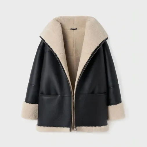 sherpa leather jackets
