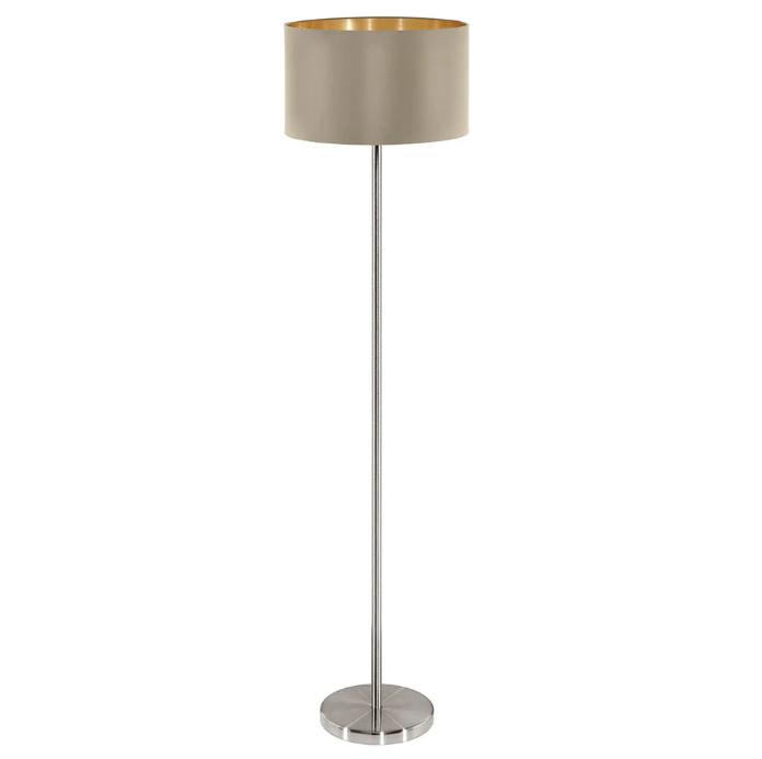 Maserlo Taupe / Gold Floor Lamp