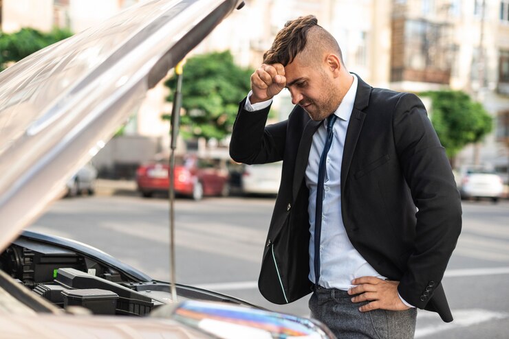 When You Need a Drunk Driving Accident Lawyer? 1 side view business man trying fix his car 23 2148763840