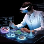 person using ar technology perform their occupation